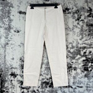 Lafayette 148 Pants Women's Size 4 Ivory Cotton Stretch Office‎ Comfort Career